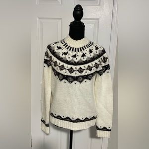 Knit sweater, wool blend, size small